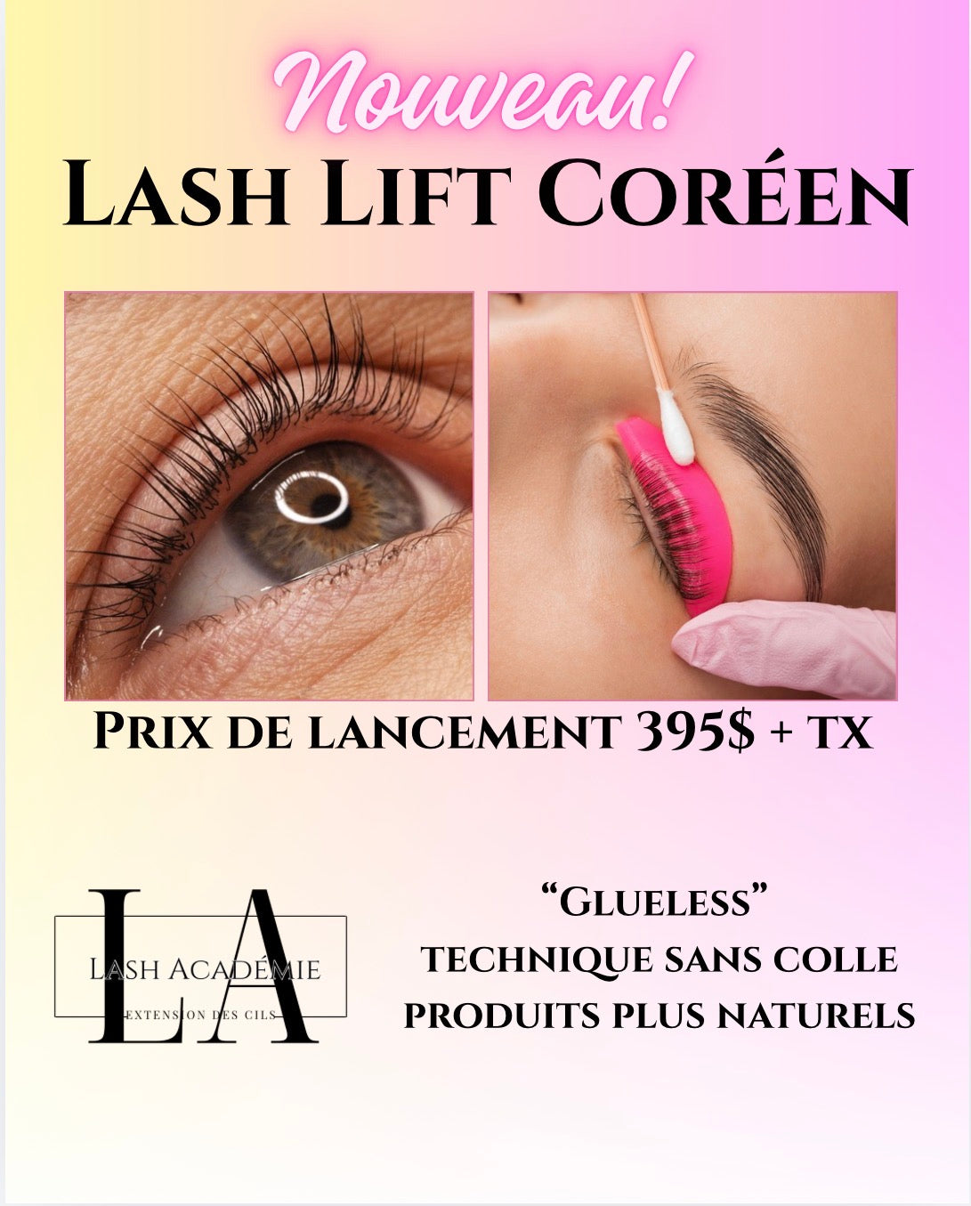 Formation Lash Lift Coréen « GLUELESS »