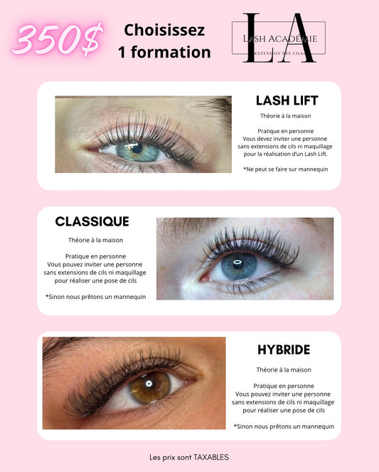 Choisissez votre formations!
